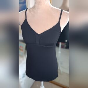 Lululemon-Black Workout Yoga Neutral Strappy Back Tank Top